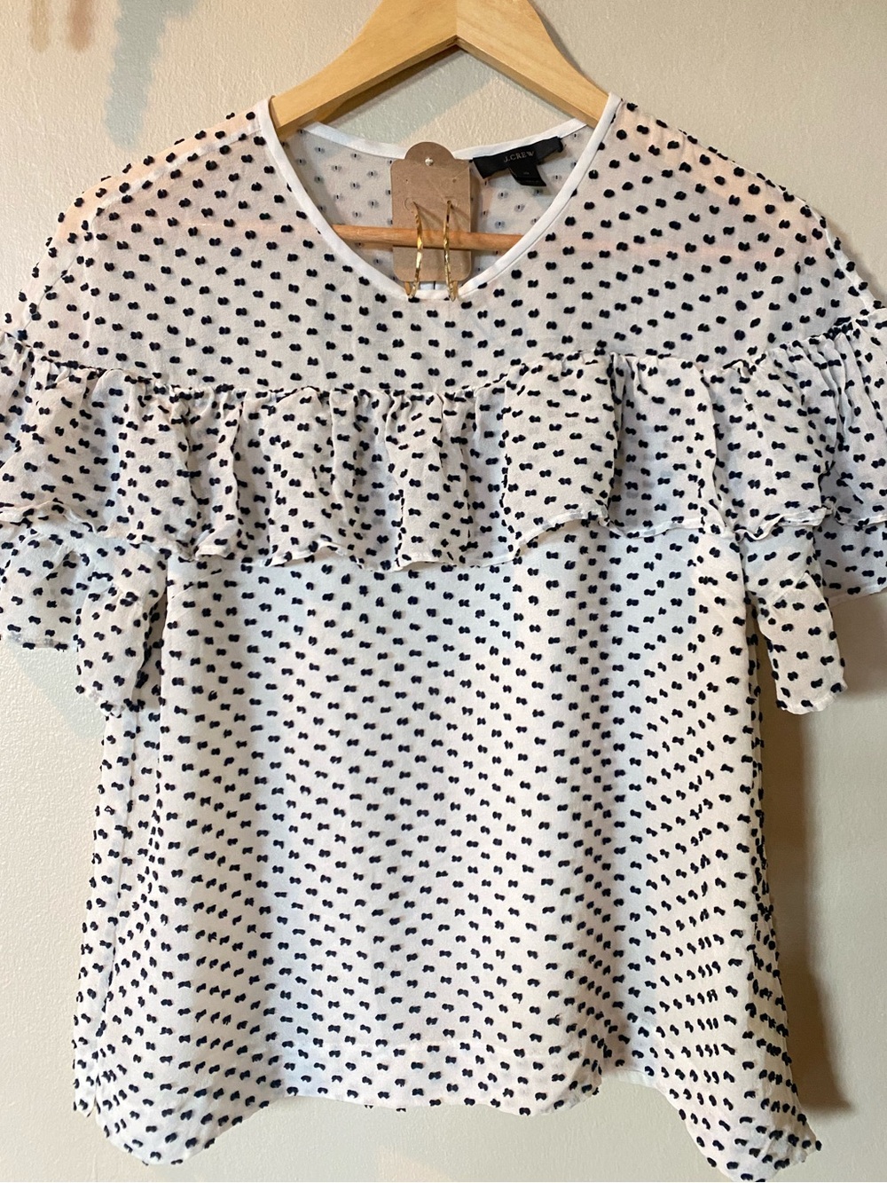 J. Crew Blouse Dot Ruffle- bundle
